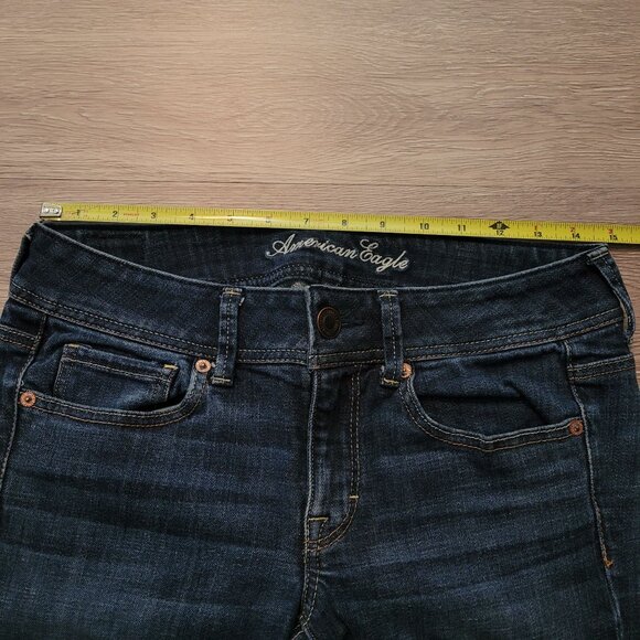 American Eagle Jeans 6 L Original Boot Low Rise Medium Wash Denim Western - Picture 6 of 11